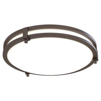 Decorative Indoor Flush- Semi-Flush, Round, 16 Inches, Round, Switchable Cct 2700K, 3000K, 3500K, 4000K, And 5000K, 90+ Cri, 120V, Antique Bronze,