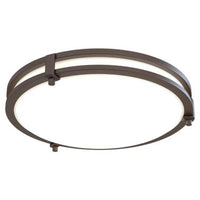 Decorative Indoor Flush- Semi-Flush, Round, 13In, Square, Switchable Cct 2700K, 3000K, 3500K, 4000K, And 5000K, 90+ Cri, 120V, Antique Bronze,