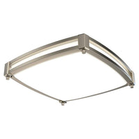Decorative Indoor Flush- Semi-Flush, Round, 13In, Square, Switchable Cct 2700K, 3000K, 3500K, 4000K, And 5000K, 90+ Cri, 120V, Brushed Nickel,