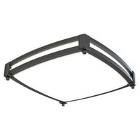 Decorative Indoor Flush- Semi-Flush, Round, 13In, Square, Switchable Cct 2700K, 3000K, 3500K, 4000K, And 5000K, 90+ Cri, 120V, Matte Black,