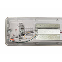 100W LED VaporProof Warehouse Garage Light - 4 Foot - 12500 Lumens - Color Selectable 35K/40K/50K - 120-277V - Ceiling or Conduit Mount