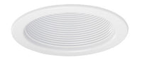 4IN Line Voltage Baffle Trims, White, White Trim Ring