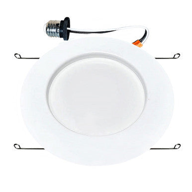 6 Inch LED Recessed Downlight With Smooth Trim - 16 Watt - 1200 Lumens - Color Selectable 30K/40K/50K - 120V - Recessed Can Required - Dimmable