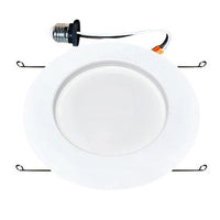 6 Inch LED Recessed Downlight With Smooth Trim - 16 Watt - 1200 Lumens - Color Selectable 30K/40K/50K - 120V - Recessed Can Required - Dimmable