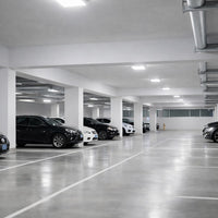 Square LED Canopy Light - 40 Watt - Ceiling or Conduit Mount - 5400 Lumens - 5000K Daylight - 120-277V- White