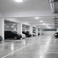 Square LED Canopy Light - 40 Watt - Ceiling or Conduit Mount - 5400 Lumens - 5000K Daylight - 120-277V- White