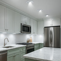 6 Inch LED Eyeball Downlight - 11 Watt - 900 Lumens - 5000K Daylight - 120V - Recessed Can Required - Dimmable