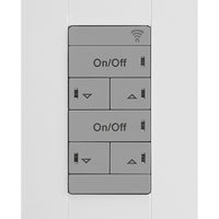 nLight Wired Aesthetic Wallpod, 2-Pole, Raise/Lower Dimming, Gray