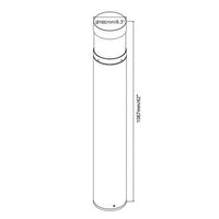 LED Bollard Light with Cone Reflector and Flat Head- Watt Selectable 12/16/22W - Color Selectable 30K/40K/50K - Bronze Finish