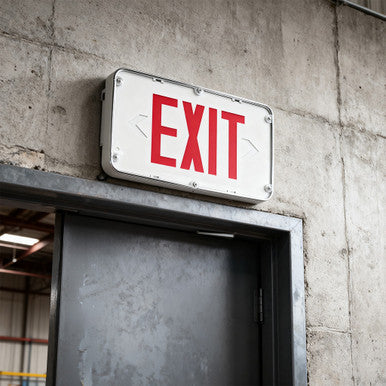 Hazardous Location LED Exit Sign - Choose Red or Green Lettering, 1 Or 2 Sided - With 90 Minute Battery Back-Up