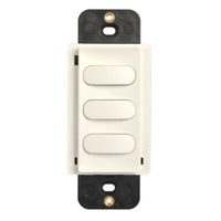 CX Low Voltage, 3 Button, Programmable Switch, No Pilot LED, White
