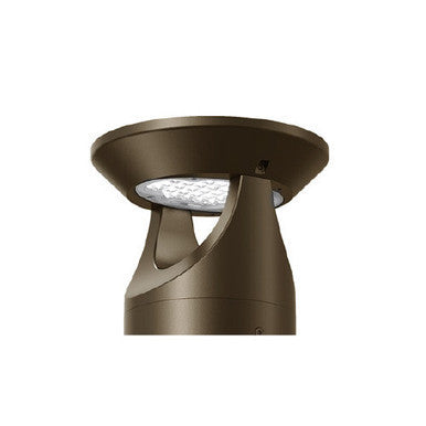 LED Solar Bollard Lights with Remote - Height 20IN - 3 Watt - 390 Lumens - 4000K Cool White - Anchor Bolts & Plate Included - Bronze Finish
