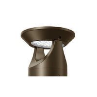 LED Solar Bollard Lights with Remote - Height 20IN - 3 Watt - 390 Lumens - 4000K Cool White - Anchor Bolts & Plate Included - Bronze Finish