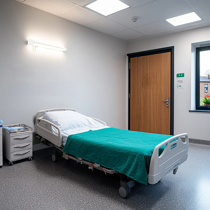 Traditional Hospital Bed Light - 4 Foot - 20W Uplight - 40W Downlight - 120-277V - 4000K Cool White - White Finish