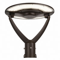 LED Adjustable Swivel Post Light - 100/80/60 Watt - Up 12000 Lumens - Color Selectable 30K/40K/50K - 120-277V - Dark Bronze - Fits Up to 2.5 Inch Pole Top