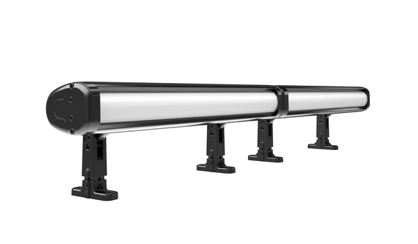 LED Linear Flood Continuous Runs,4FT section length,500 Nominal LM per Foot,4000K,120V-277V,Wide flood,Knuckle mount,0-10V,Natural Aluminum