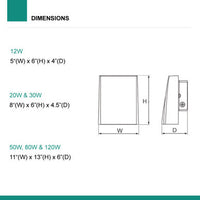 LED Adjustable Cutoff Wall Packs - Commercial Wall Lighting - Adjustable Angle - Multiple Options For Wattage and Color Temperature