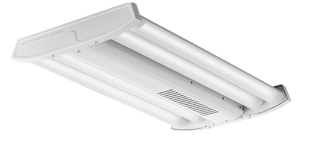 I-BEAM IBG Configurable LED High Bay, 18, 000LM, Standard efficiency, Acrylic Frosted Lens, General distribution, 120V-277V, Generic driver 0-10V dimming, 4000K, 80 color rendering index, Wiring leads pulled through back center of fixture, White