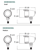 LED Fully Adjustable Spot Light Fixtures - Commercial Landscape Lighting - Options Available For Voltage, Wattage and Either Black or Bronze Finish