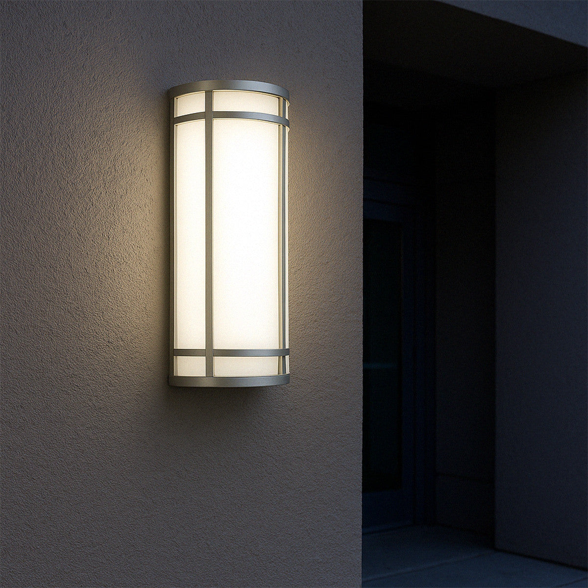 LED Decorative Wall Sconce Silver Finish Watt Selectable 20W/25W/30W - 2,800 Lumens - 9X24 Inches - Color Tunable 30/40/50K
