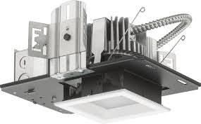 EVO 6IN Square Shower,5000K, 2500LM,High CRI 90+,120-277V,Eldoled Eco-Drive 0-10V 1% Dim Level,Fixture Housing