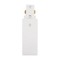 Trac-Lites End Feed Connector, 1-Circuit,Reverse Polarity,White