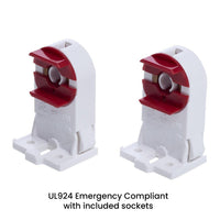 LED T8 Lamp With Emergency Battery Back-Up -Compliant with UL924 Code - 4 Foot - 15 Watt - Color Temperature Selectable 35K/40/50K - 120-277V - Lock Tombstone Sockets Included