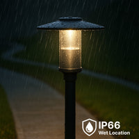Indirect LED Post Light - Watt Selectable 40W/30W/20W/12W - Color Selectable 30K/40K/50K - 120-277V - 0-10V Dimmable - Black Finish