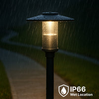 Indirect LED Post Light - Watt Selectable 40W/30W/20W/12W - Color Selectable 30K/40K/50K - 120-277V - 0-10V Dimmable - Black Finish