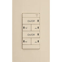 nLight Wired Aesthetic Wallpod, 2-Pole, Raise/Lower Dimming, Light Almond