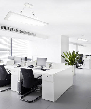 LED Suspended Panel Lights - Modern Hanging Light Fixture - Color Temperature Selectable