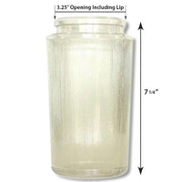 7 Inch Plastic Cylinder Plain Lip Opening Clear Ribbed Lexan