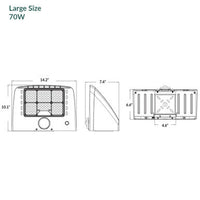 LED Cut Off Wallpacks - Commercial Wall Lights - 120-277V - Multiple Options for Output and Color Temperature