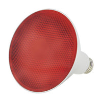 Red LED PAR38 Bulb - 11.5 Watt - E26 Medium Base - 120V - Dimmable - Wet Rated
