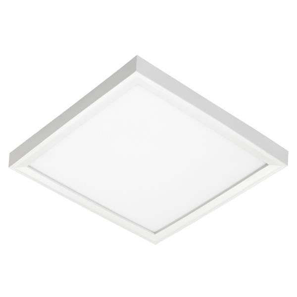 Juno Slimform Surface Mount Downlights - Square, 12In, 1300 Nominal Lm, Switchable Cct 2700K, 3000K, 3500K, 4000K, And 5000K, 90+ Cri, 120V, Forward/Reverse Phase Cut, White,