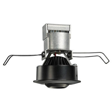2IN Mini LED Gimbal,  12V, Round, 300 Nominal LM, 3000K, 90+ CRI, Spot, Black