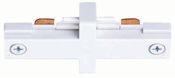Trac-Lites Miniature Straight Connector, 1-Circuit, White