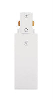 Trac-Lites End Feed Connector, 1-Circuit, White