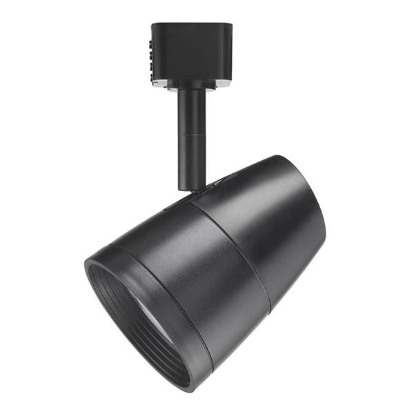 Trac-Lites Economy Cone LED Fixture, Generation 2, 3500K, 80 CRI, Phase Dimmable, Flood, Black