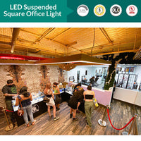 LED Euro Design Pendant Lights - Modern Hanging Linear Lights - Change to Up or Down Light - Options For Size and Finish Available