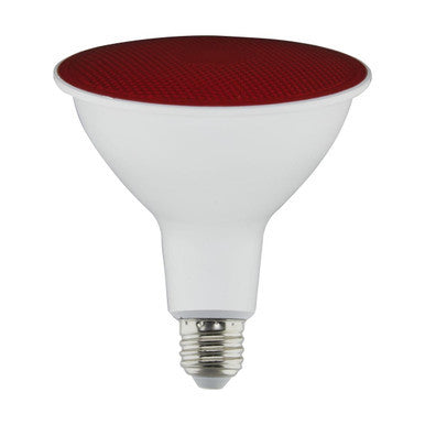 Red LED PAR38 Bulb - 11.5 Watt - E26 Medium Base - 120V - Dimmable - Wet Rated