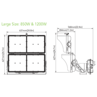 LED Square Stadium Lights - High Output Flood Lighting For Large Areas - 200-480 Volts - Choose Your Wattage