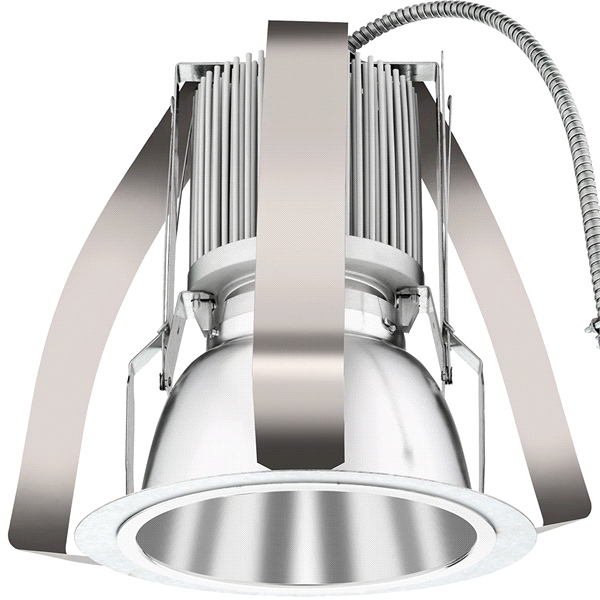 LDNRV 10IN Round Retrofit Housing,3500K, 1,500 Lumens,Multi-Volt,0-10V Driver Dims to 10%,Housing