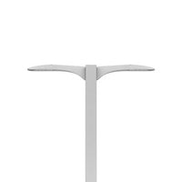 D-Series Size 0 LED Area Luminaire, LED, Up to 6724 Lumens, 4000K, 70CRI, Type II Medium, 120-277V, Round pole mounting, Natural aluminum finish, super durable