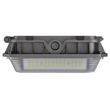 LED Wide Beam Canopy Light - Multi Watt Selectable 70/56/42/28W - 10500 Max Lumens - 120-277V - Color Temperature Selectable 30K/40K/50K - Bronze Finish