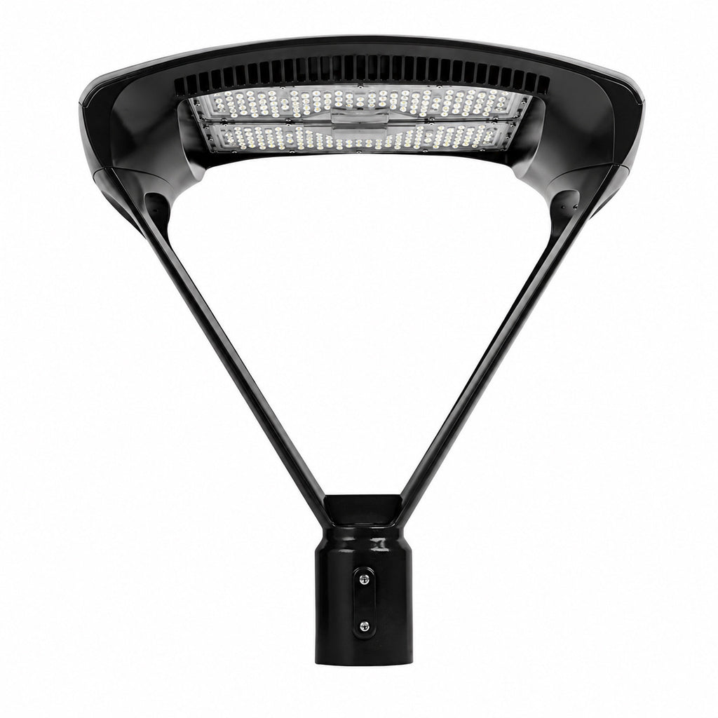 LED Modern Pole Light - 300 Watt - 39000 Lumens - 5000K Daylight - 120-277V - Bronze - Fits Up to 2.5 Inch Pole Top