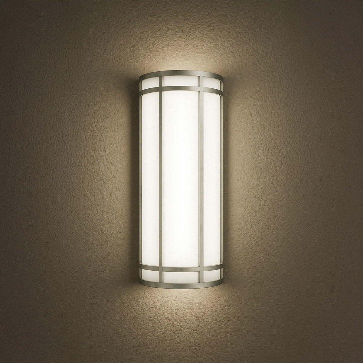 LED Decorative Wall Sconce Silver Finish Watt Selectable 15W/20W/25W - 2,400 Lumens - 9X18 Inches - Color Tunable 30/40/50K