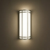LED Decorative Wall Sconce Silver Finish Watt Selectable 15W/20W/25W - 2,400 Lumens - 9X18 Inches - Color Tunable 30/40/50K