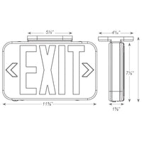 White Plastic Led Exit Sign With Red Lettering With Battery Back Up