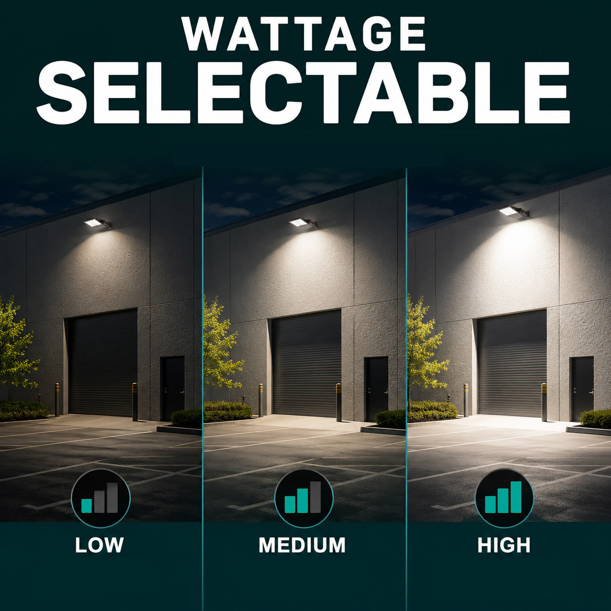 LED Flood Light - Commercial Grade Outdoor Lights - Choose From Wattage, Color Temperature and Mounting Options